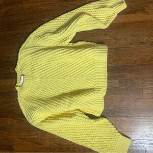 Yellow Cable Knit Sweater